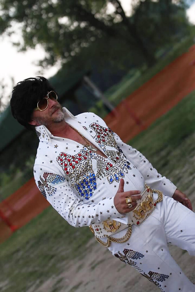 Lee Hall performing as "Elvis"